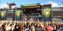 Photo: The stage at the Wacken Open Air 2016 while the band Bullet For My Valentine plays; Copyright: Andrea Schütt