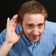 Photo: Man listens