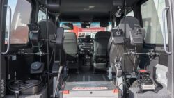 Photo: Interior of the PARAVAN training vehicle with generous space and a silver case with the inscription 