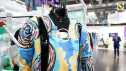 Photo: A colourful top on a mannequin; linked to the video